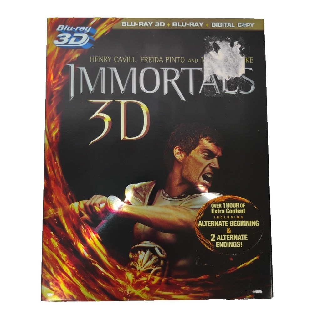 Immortals Blu-ray Disc 2012 3-Disc Set Includes Digital Copy + 2D + 3D Movies